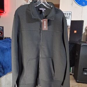 Michael Kors Black Zip-Up Sweater